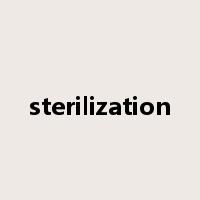 sterilization是什么意思