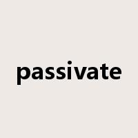 passivate是什么意思