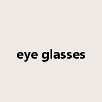 eye glasses是什么意思