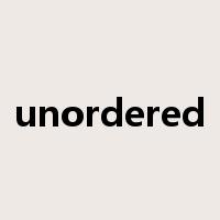 unordered是什么意思