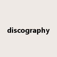 discography是什么意思