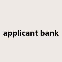 applicant bank是什么意思
