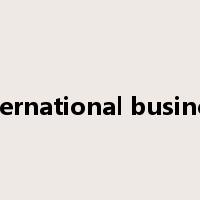 international business是什么意思