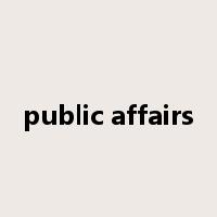 public affairs是什么意思