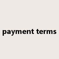 payment terms是什么意思