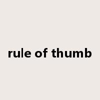 rule of thumb是什么意思