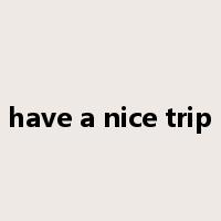 have a nice trip是什么意思
