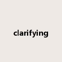 clarifying是什么意思
