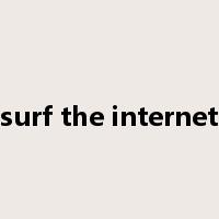 surf the internet是什么意思