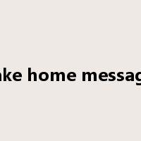take home message是什么意思