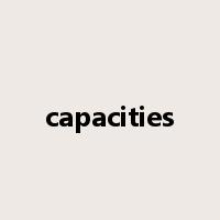 capacities是什么意思
