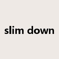 slim down是什么意思