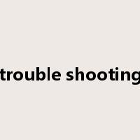 trouble shooting是什么意思