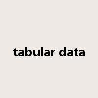 tabular data是什么意思