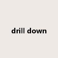 drill down是什么意思