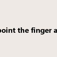 point the finger at是什么意思