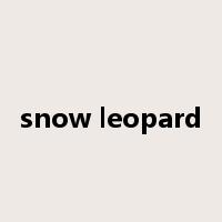 snow leopard是什么意思