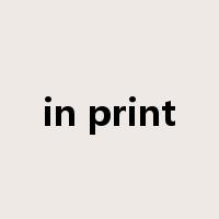 in print是什么意思