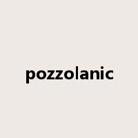 pozzolanic是什么意思