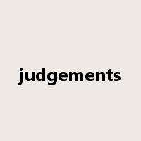 judgements是什么意思