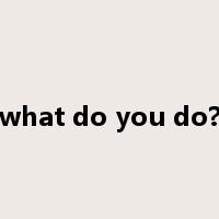 what do you do?是什么意思