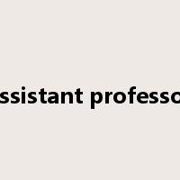 assistant professor是什么意思