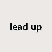 lead up是什么意思