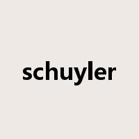 schuyler是什么意思