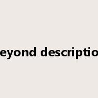 beyond description是什么意思