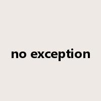 no exception是什么意思