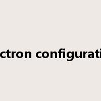 electron configuration是什么意思