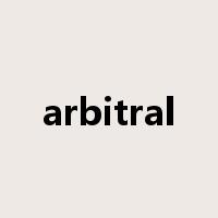 arbitral是什么意思