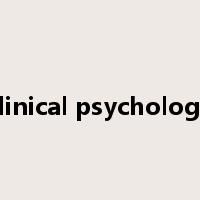 clinical psychology是什么意思