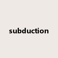 subduction是什么意思