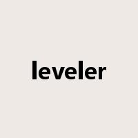 leveler是什么意思