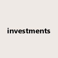 investments是什么意思