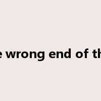 get the wrong end of the stick是什么意思
