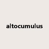 altocumulus是什么意思