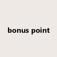 bonus point是什么意思