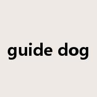 guide dog是什么意思