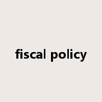 fiscal policy是什么意思