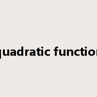 quadratic function是什么意思