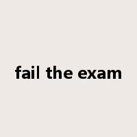 fail the exam是什么意思