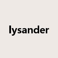 lysander是什么意思
