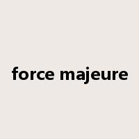 force majeure是什么意思