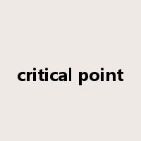critical point是什么意思
