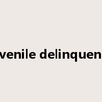 juvenile delinquency是什么意思