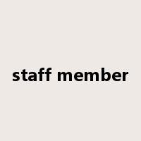 staff member是什么意思