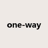 one-way是什么意思