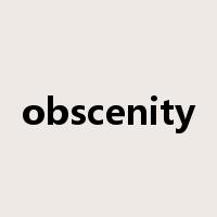 obscenity是什么意思